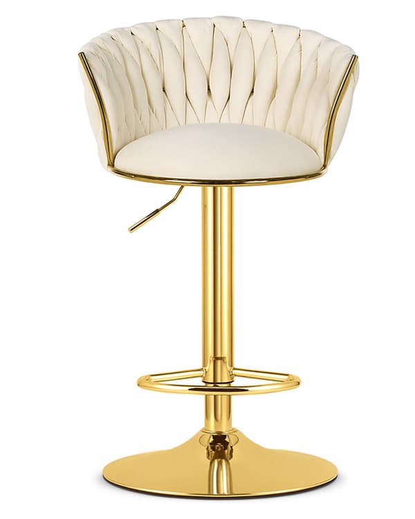 MIG skammel - beige / guld base x 2
