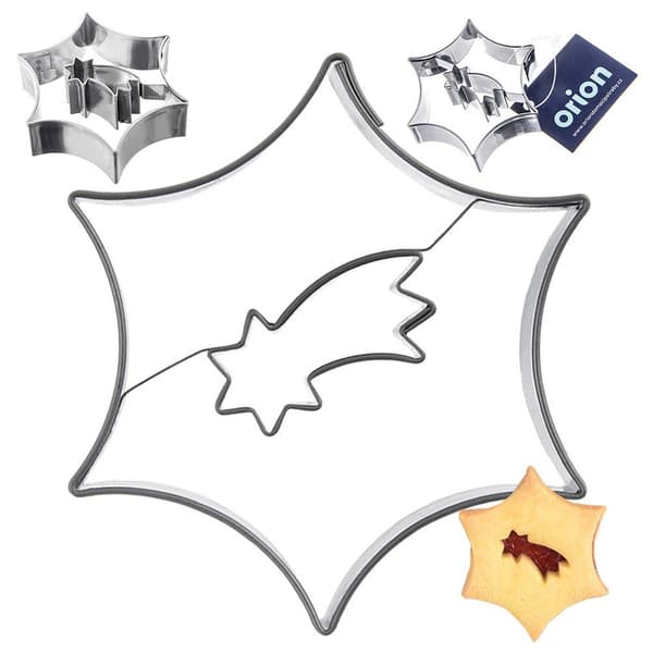 Stål Betlehemsstjerne kageudstikker 5,5 cm
