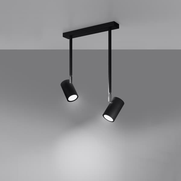 TVARIX 2 GU10 loftlampe sort Lumilo 10.195.75