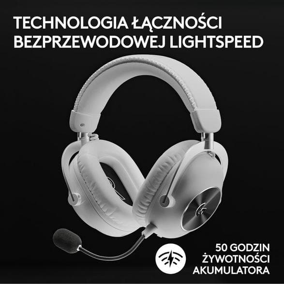 Logitech G Pro X2 Lightspeed — Vita (spelhörlurar)