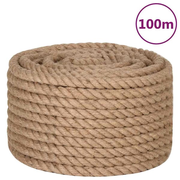 vidaXL Rep, 100 % jute, 20 mm, 100 m