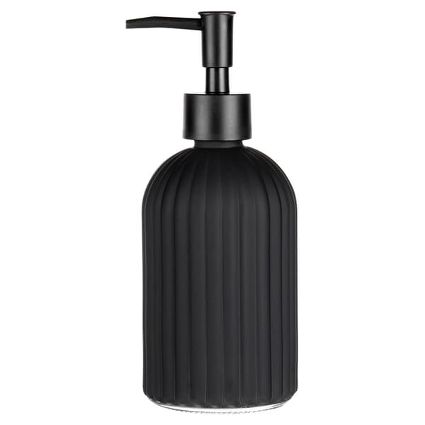 Lasinen musta saippuadispenser 400 ml