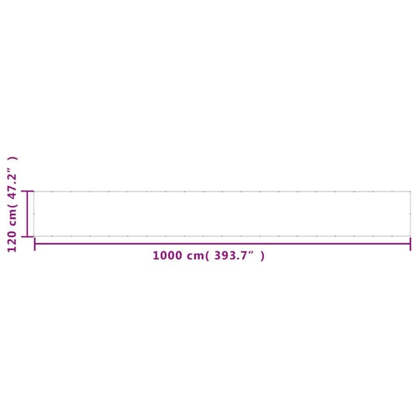 vidaXL balkonskærm blå 120x1000 cm 100% Oxford polyester