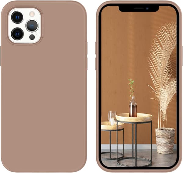 ETUI TIL IPHONE 12 PRO MAX 6,7' BRUN SILIKONE STÆRK A2342 A2410