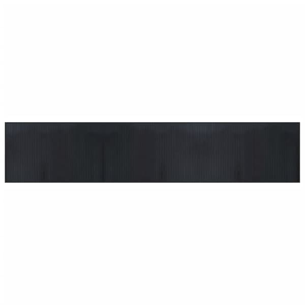 vidaXL Suorakulmainen matto, musta, 60x300 cm, bambu