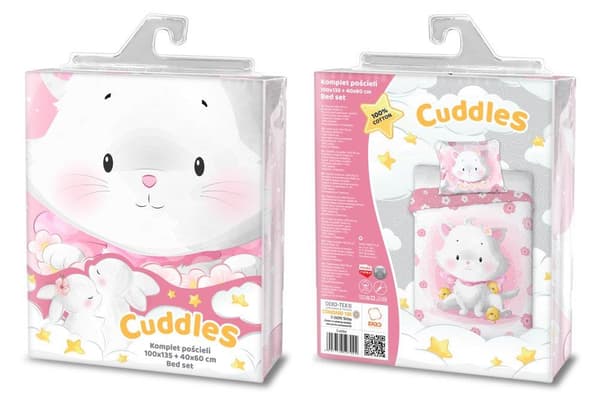 Babysängkläder 100x135 Cuddly Kitty