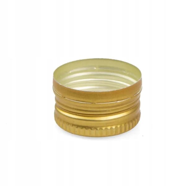 10 st aluminiumlock 31,5x18 för flaskor, guld, läckagesäker, solid