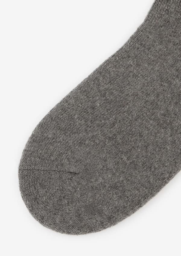 Herrestrømper med angora og uld med subtil vintermønster grå D30 Marilyn ONE SIZE