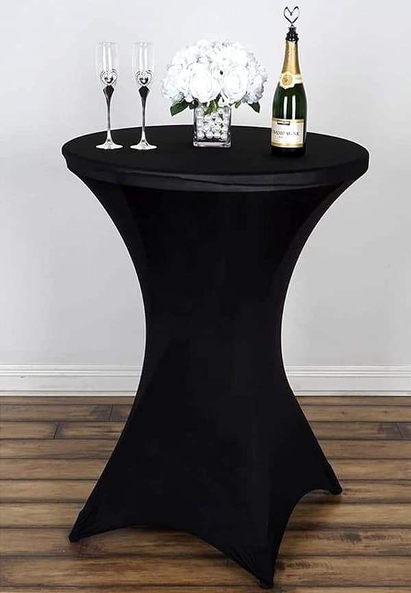 Cocktail-pöydän päällinen, musta, 80 cm