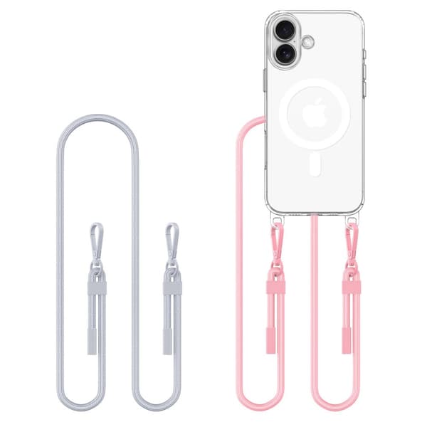 TECH-PROTECT FLEXAIR-KÆDE MAGSAFE IPHONE 16 GRÅ & PINK