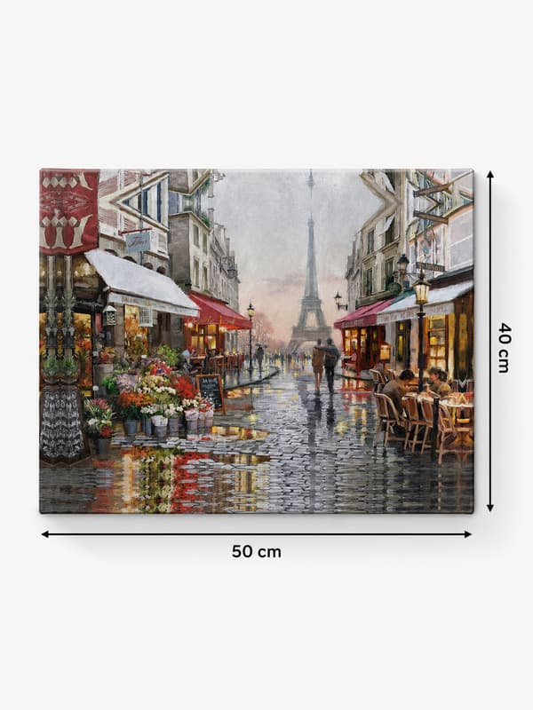 Målning med siffror med ram Paris 50x40 cm tavla