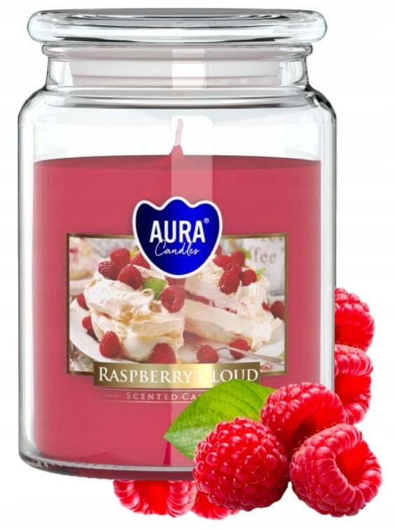 Doftljus Raspberry Cloud i burk 14x9,8 cm, upp till 100 timmars brinntid