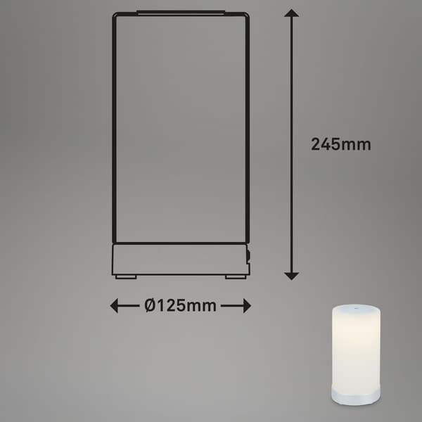 LED Bord Natlampe IP44 Hjem Have Trådløs Dæmpbar Touch