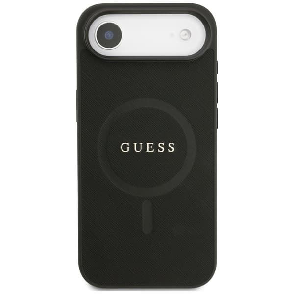Guess Saffiano Classic Logo MagSafe-etui til iPhone Air, sort