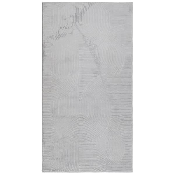 vidaXL IZA tæppe, lav luv, grå, 80x150 cm