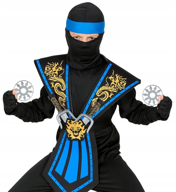 Ninja krigarutrustning tillbehörsset med dolkar, sai, shuriken och svärd - 4 delar
