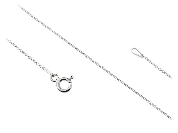 Lang, tynd, klassisk ankerkæde til kvinder, 1,2 mm, glat, 60 cm