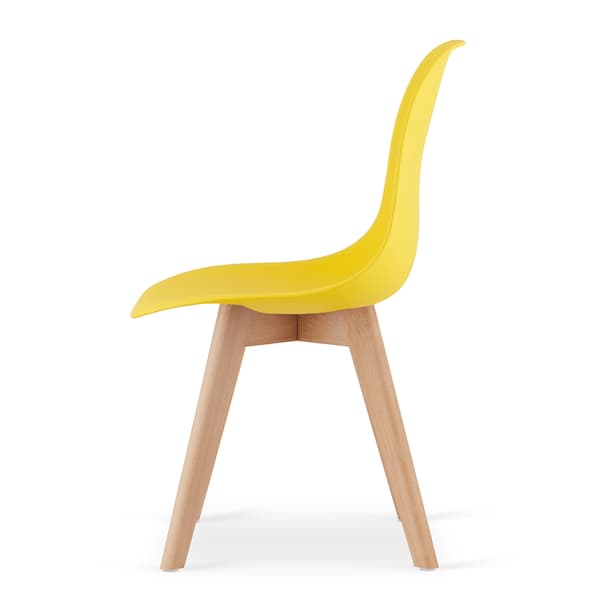 KITO stol gul / naturlige ben x 1