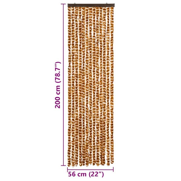 vidaXL Flugnät ockra och vit 56x200 cm chenille