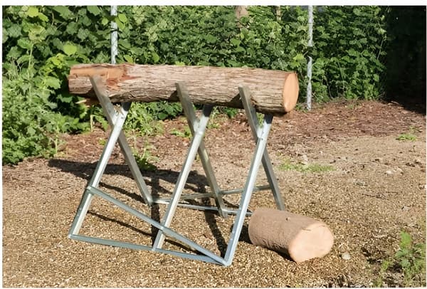 Metallbockstativ för träsågning, justerbar bock, 120 kg, stål