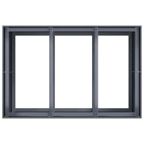 vidaXL urtepotte antracit 120x80x80 cm stål