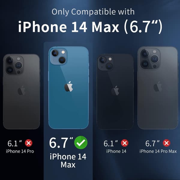 ETUI TIL IPHONE 14 PLUS KLART TRANSPARENT + 3x HÆRDET GLAS