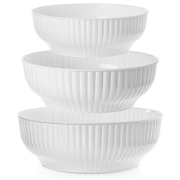 Köksskål plast vit 2,5/4/5 l 3 st