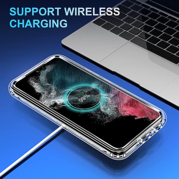 ETUI TIL SAMSUNG GALAXY S22+ KLAR, SOLID, HOLDBAR BAGSIDEN