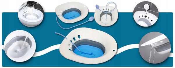 Bidé för intimhygien, toalettsitsskydd med pump