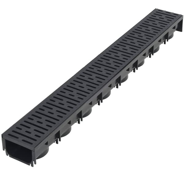 vidaXL Avloppsrännor, 6 st, plast, 6 m