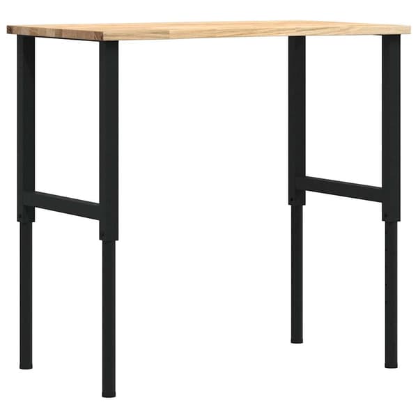 vidaXL arbejdsbord, 100x60x(71,5-98) cm, egetræ