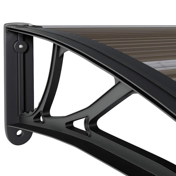 vidaXL dørmarkise sort 350x75 cm polycarbonat