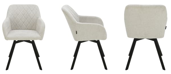 PANKO snurrstol klädd i beige tyg