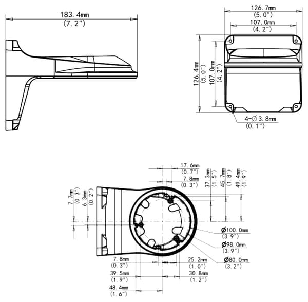 TR-WM03-D-IN-BLACK UNIVIEW BOLLKAMERAFÄSTE