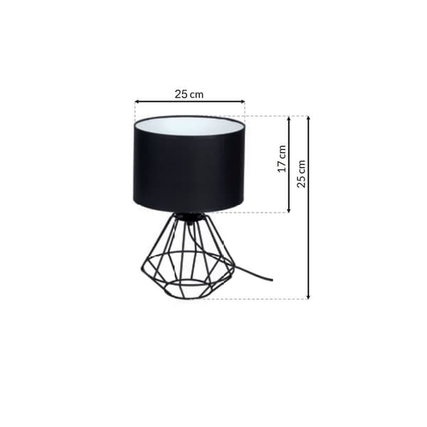 COLIN BORDSLAMPA 1 E27 SVART MILAGRO MLP4792