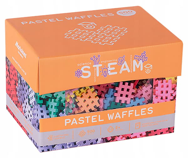 MINI VÅFFLOR, pastellfärgade våfflor 500 st MARIOINEX 2+