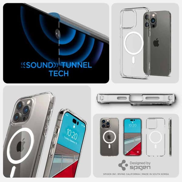 Spigen Ultra Hybrid MagSafe - Etui til iPhone 14 Pro (Hvid)