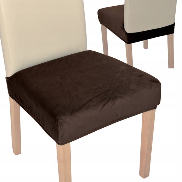 stolsätesöverdrag i hög velour TESS brun