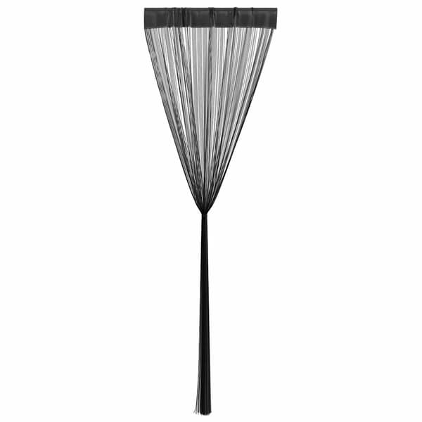 vidaXL Snörgardiner, 2-pack, 140 x 250 cm, svart
