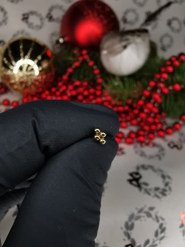 Titanium mini guld kuglemøtrik - TNA-060 1,2 mm