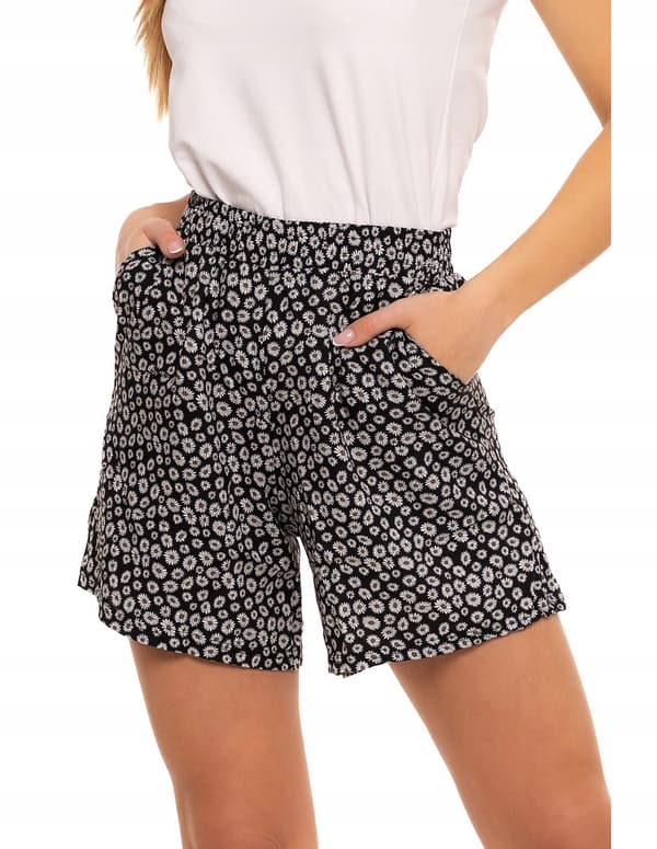 Dameshorts Blomster Elastisk Talje Viskose Klassisk Luftig MORAJ M