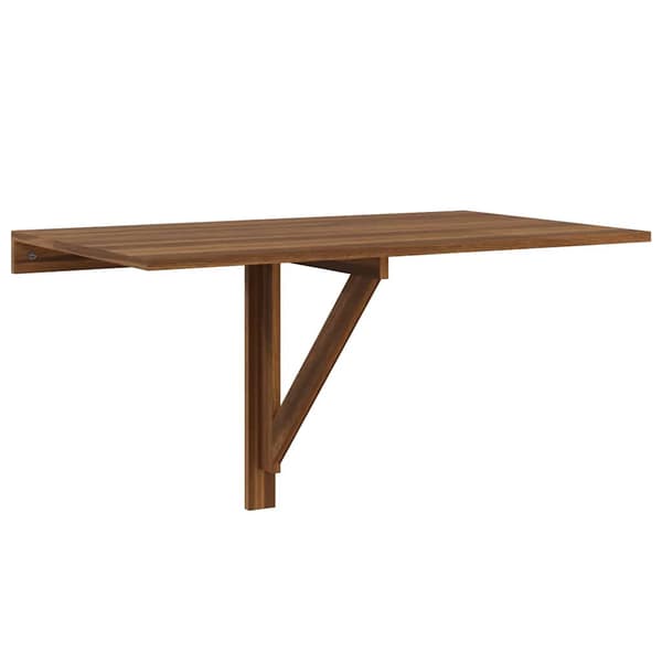 vidaXL Hopfällbart soffbord brun ek 100x60x56 cm