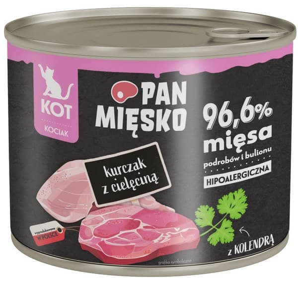 Mr. Meat | Kattefoder | 200g dåse - Killing | Kylling med kalvekød 200g