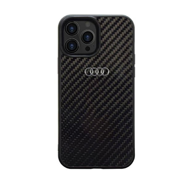 Audi kolfiberskal - iPhone 14 Pro Max (svart)