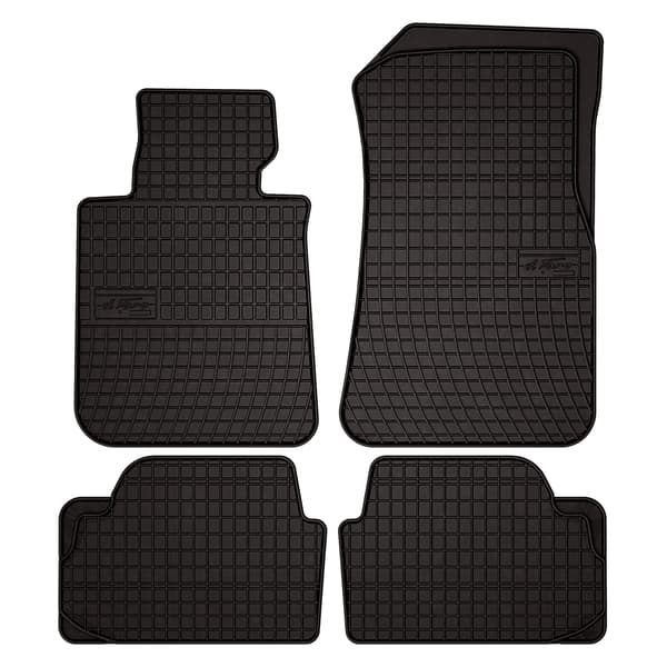 Kumiset auton matot: BMW 1 E87 hatchback (2004-2011) - mustat, asennettuna