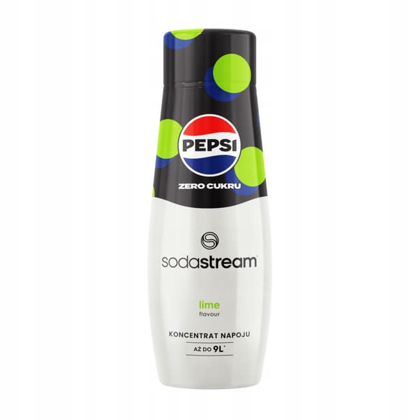 2x SodaStream Lipton jäätee Peach Zero Sugar Free -siirappi + Pepsi Max Lime