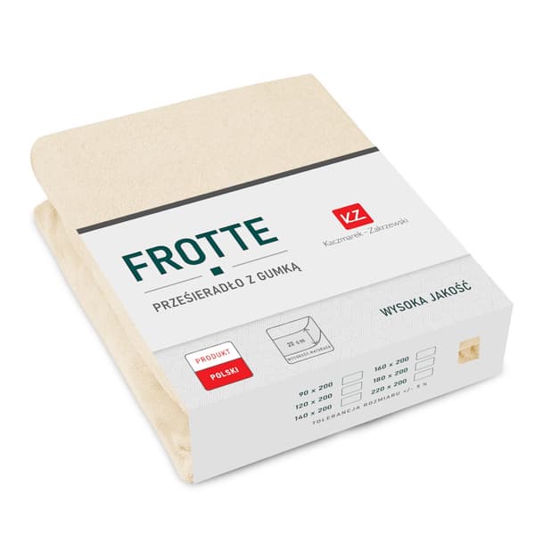 Frottélakan 90x200 krämfärgad TJOCK