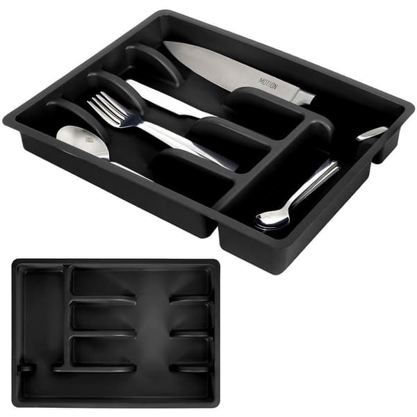 Sort bestikindsats til skuffe 36x25,5 cm