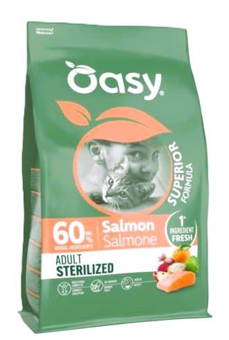 Oasy | SUPERIOR Sterilized | Torrfoder för steriliserade katter - Steriliserad lax 300 g