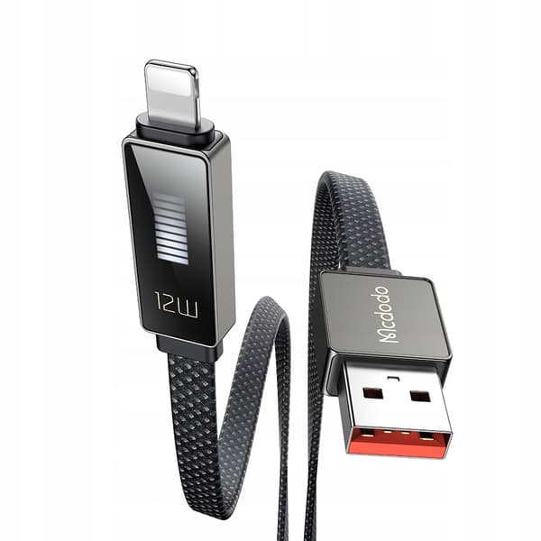 MCDODO Oplader USB Lightning Kabel Hurtig Opladning til iPhone 1M LED